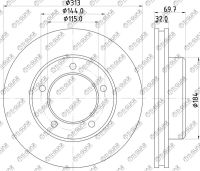 Диск тормозной правый TG-BDP0009/43512-60171 *Ti•GUAR (перфорированный)